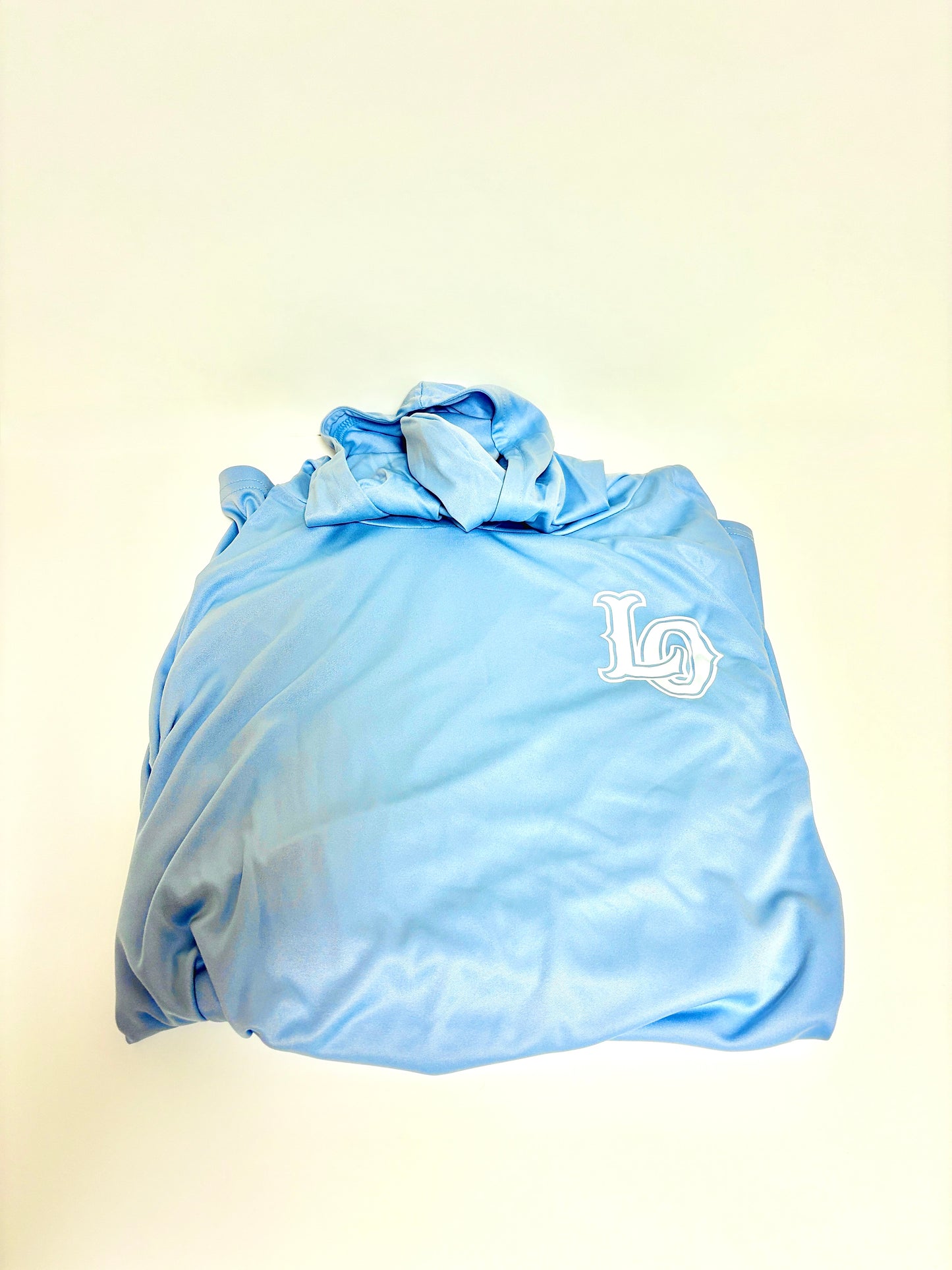 “LO” Hooded sun shirt.