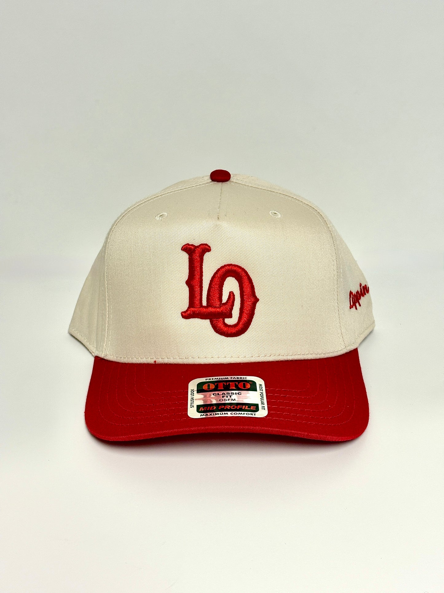 “LO” Red and Off white snap