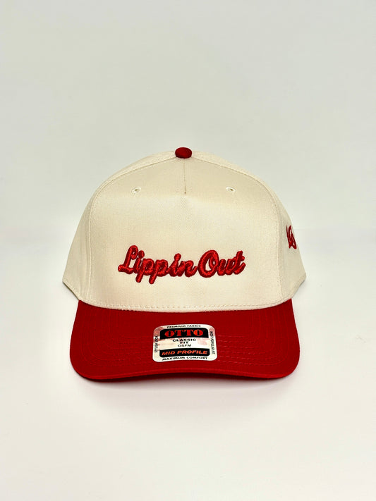 “Lippin Out” red and off white snap