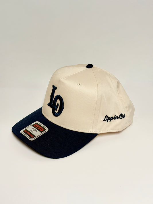“LO” Navy and Off White snap