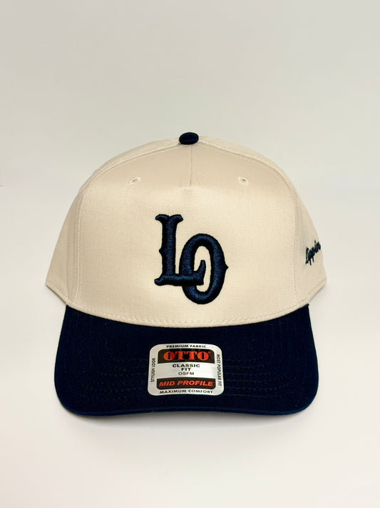 “LO” Navy and Off White snap