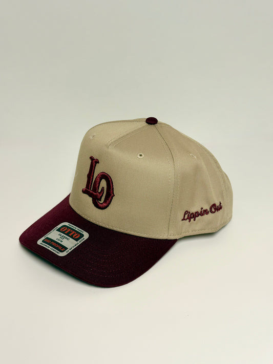 “LO” Maroon and Tan snap